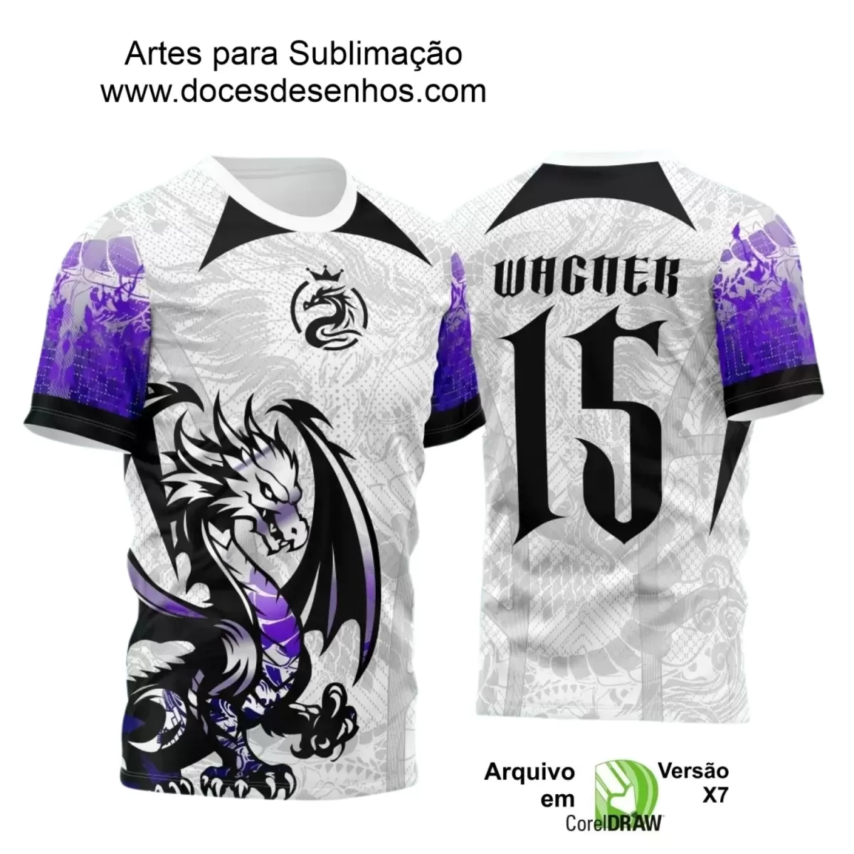 Interclasse 2025: Arte de Camiseta Escolar com Estilo Dragão