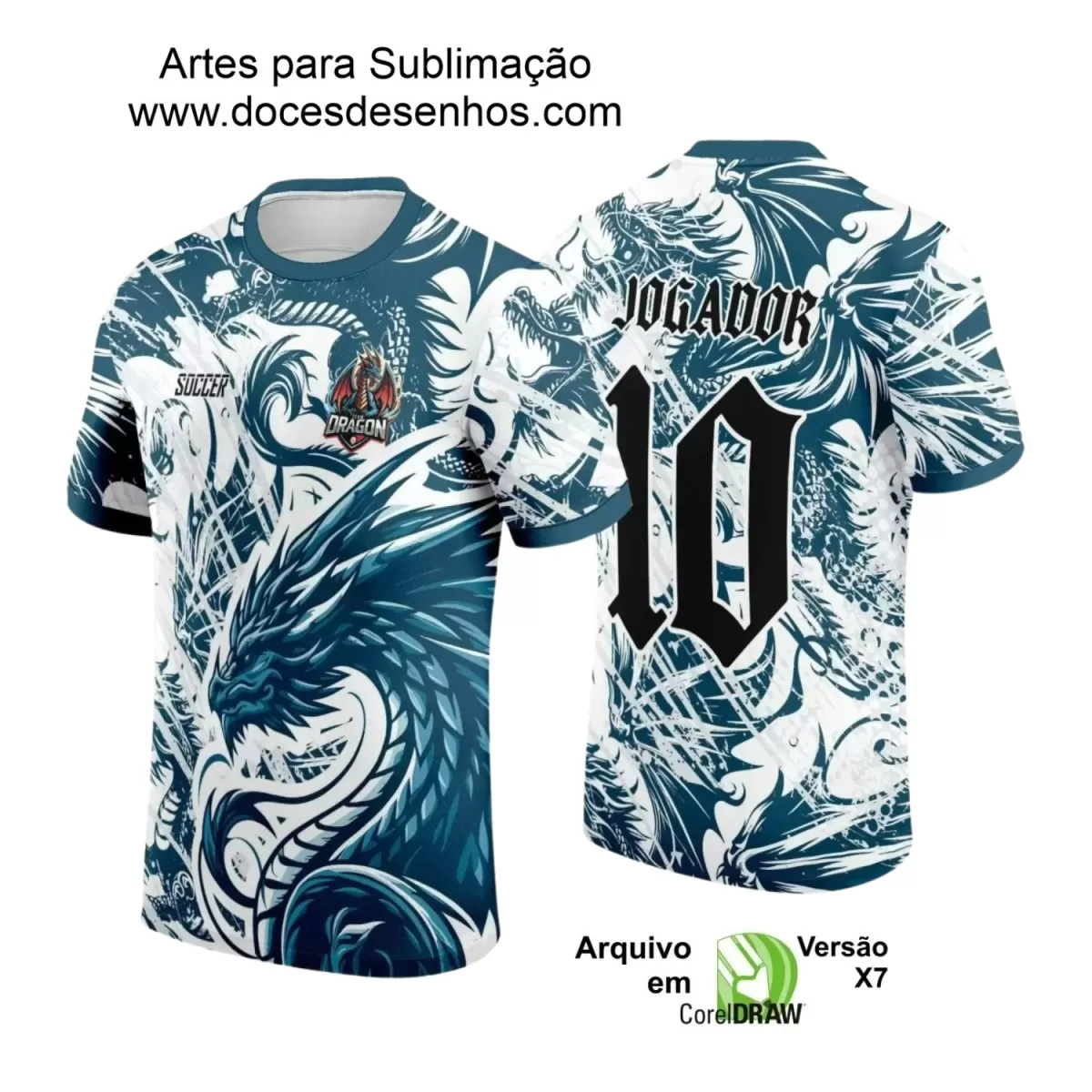 Interclasse 2025: Arte de Camiseta Escolar com Estilo Dragão