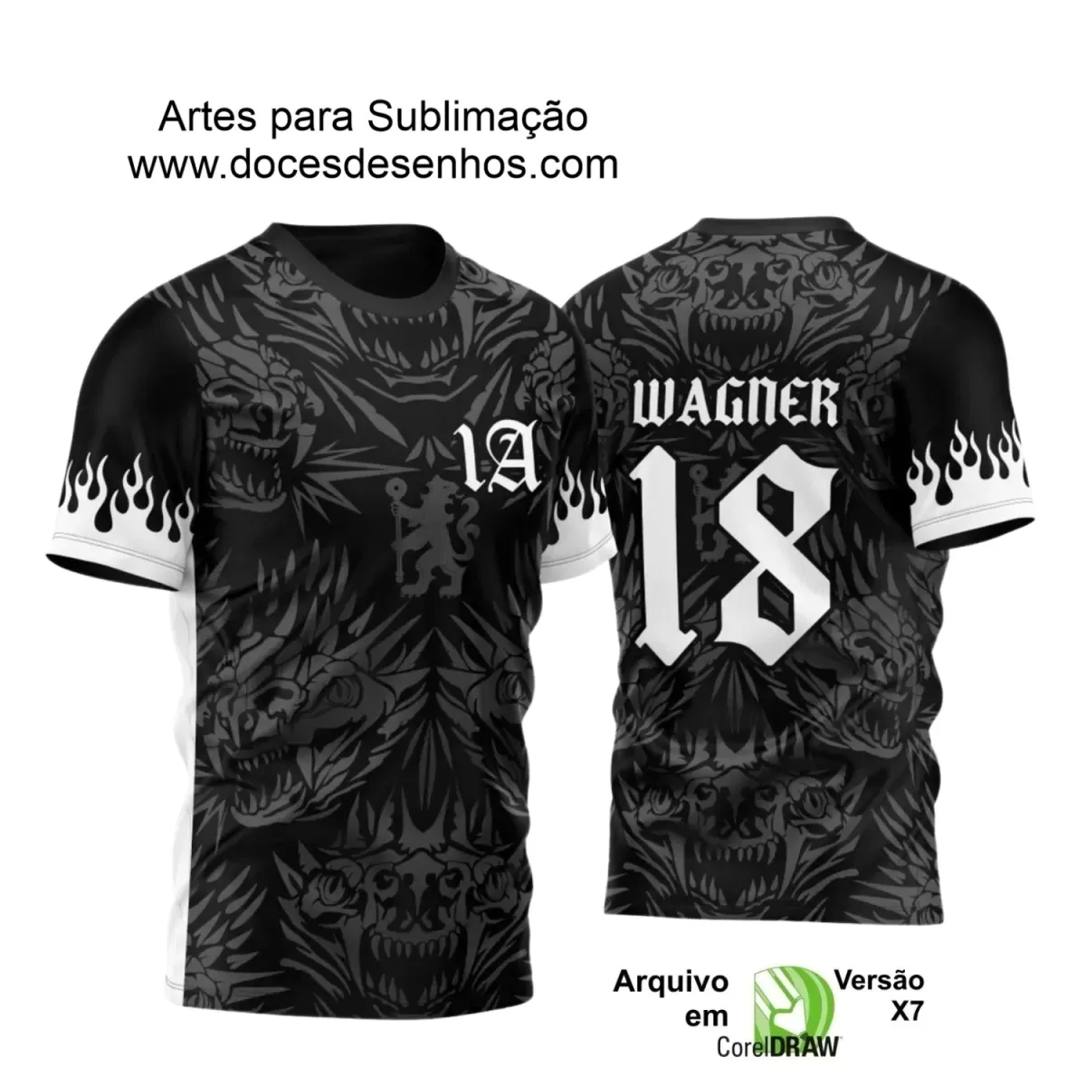 Interclasse 2025: Arte de Camiseta Escolar com Estilo Dragão