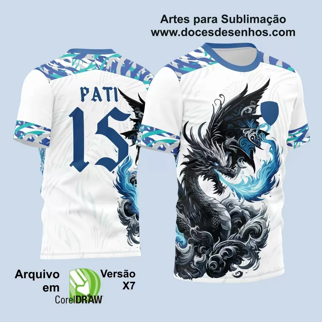 Interclasse 2025: Arte de Camiseta Escolar com Estilo Dragão