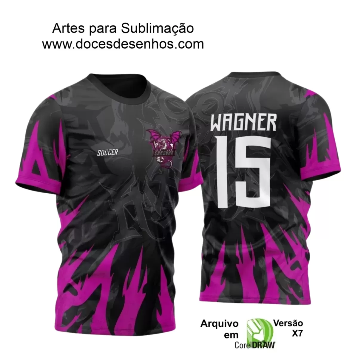 Interclasse 2025: Arte de Camiseta Escolar com Estilo Dragão