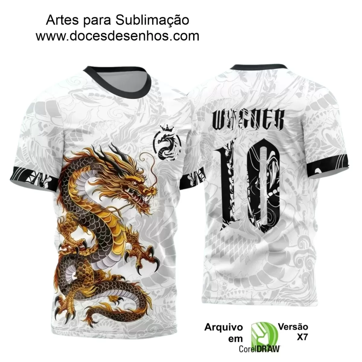 Interclasse 2025: Arte de Camiseta Escolar com Estilo Dragão