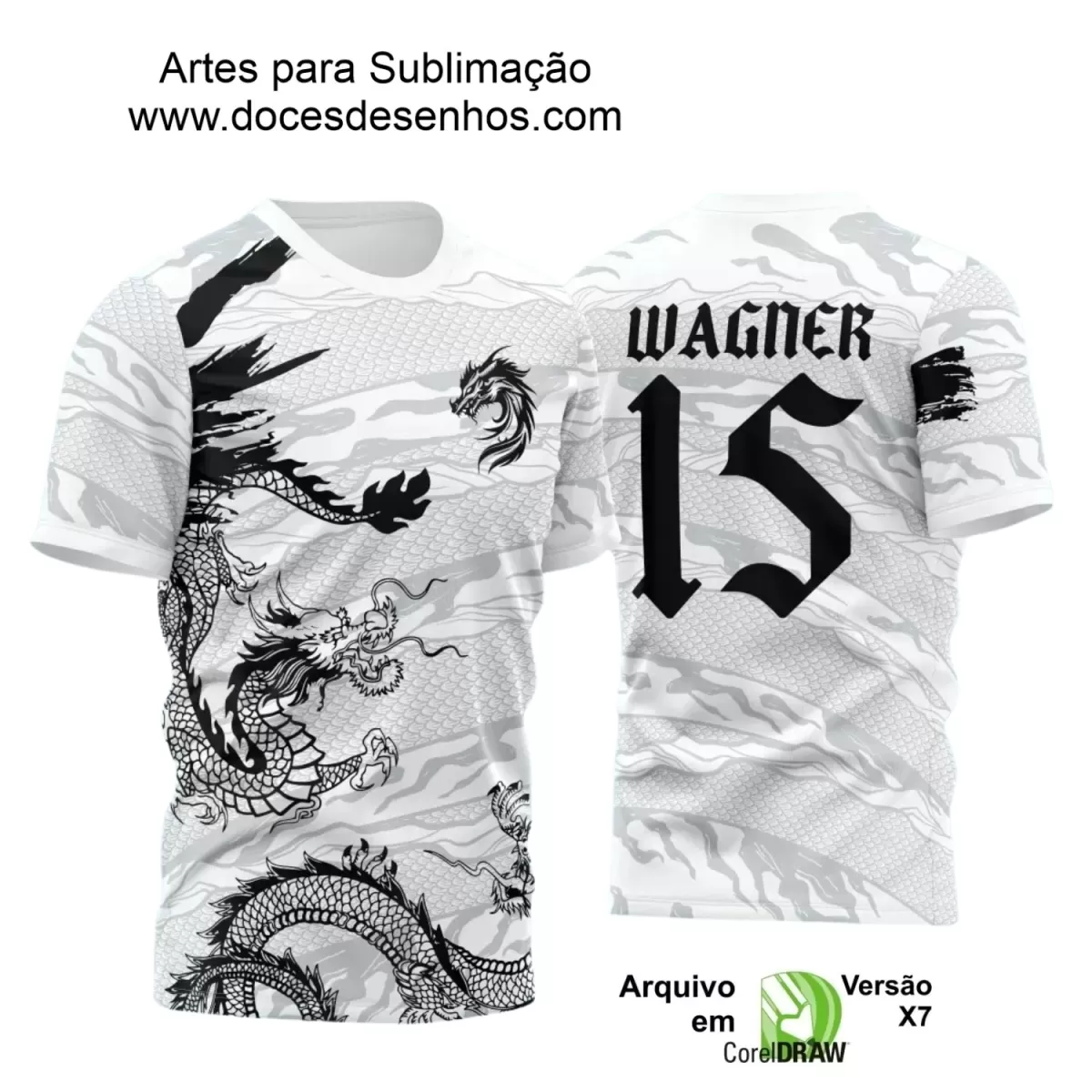 Interclasse 2025: Arte de Camiseta Escolar com Estilo Dragão