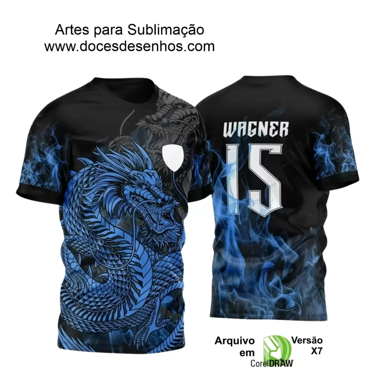 Interclasse 2025: Arte de Camiseta Escolar com Estilo Dragão