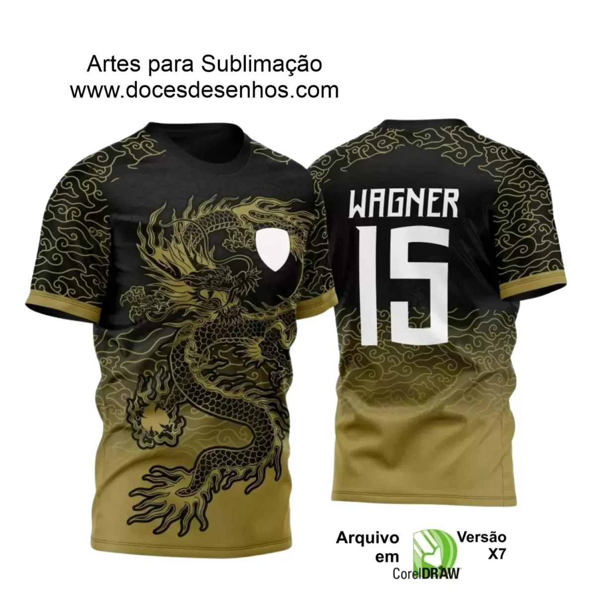 Interclasse 2025: Arte de Camiseta Escolar com Estilo Dragão