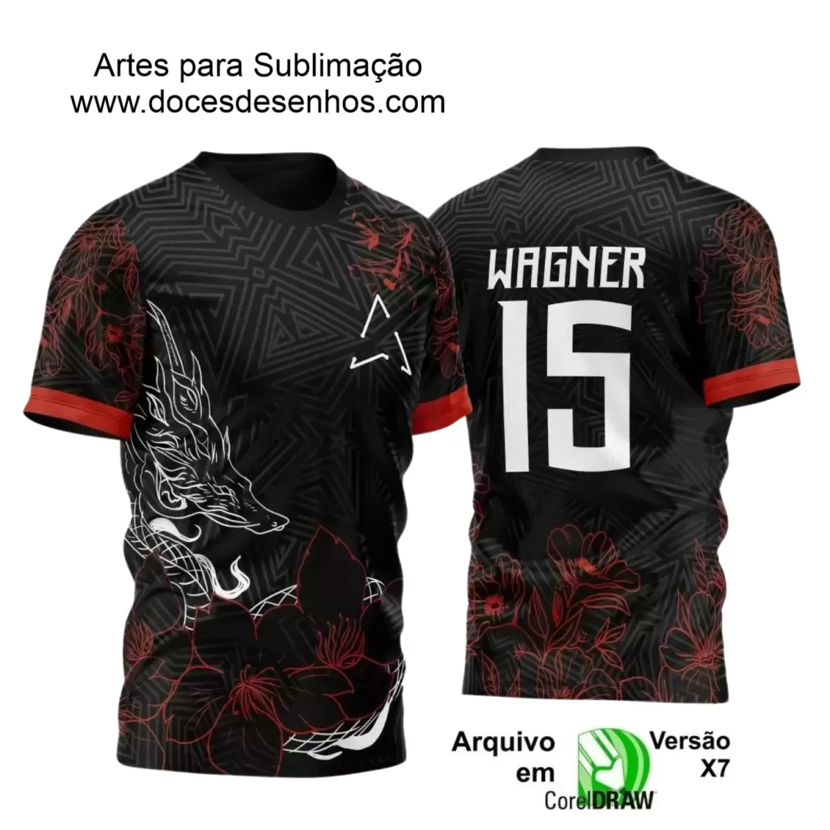 Interclasse 2025: Arte de Camiseta Escolar com Estilo Dragão