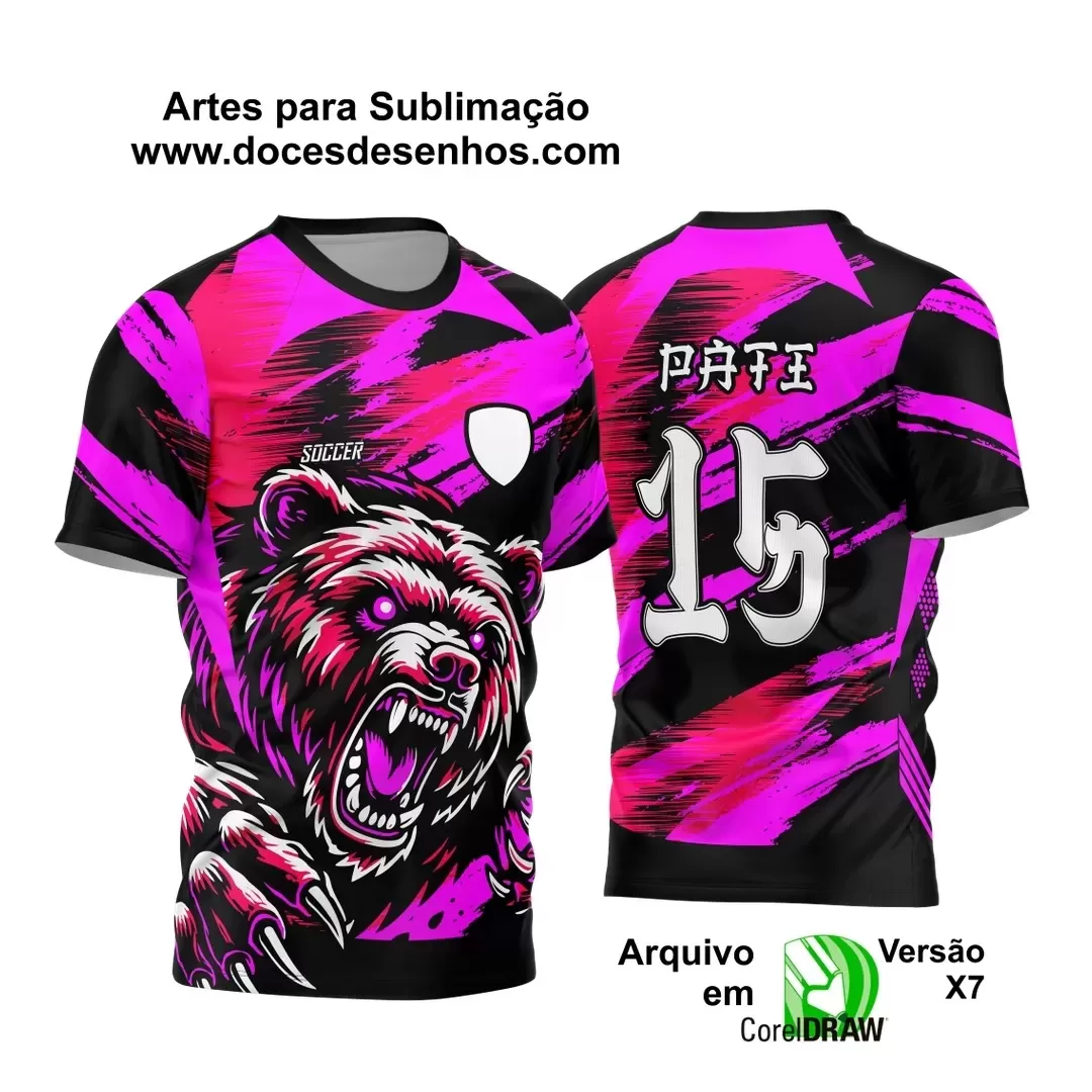 Interclasse 2025: Arte de Camiseta Escolar com Estilo Urso