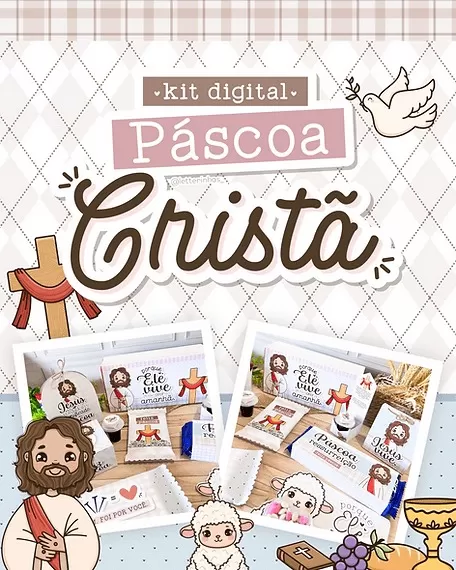 Kit Digital  Mimos – Páscoa Cristã 2024 (Letterinhas)
