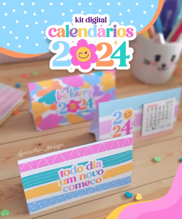Kit Digital para Calendários 2024 – Ana Flor