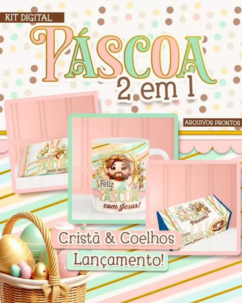 Páscoa 2 em 1 – Cristã + Coelhinhos (Pamella Vieira)