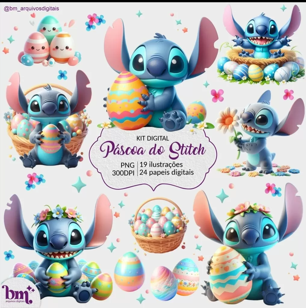 Páscoa do Stitch – Kit Digital