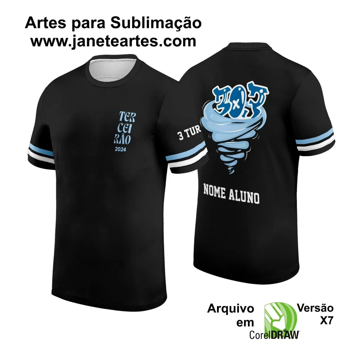 Template Camisa Preta - Terceirão 2024 - Furacão