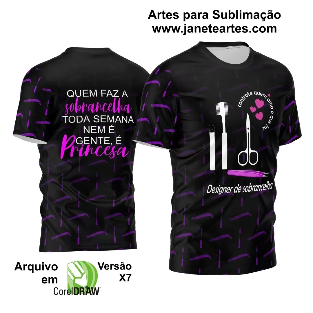 Template Camisa Profissão 2024 - Designer de Sobrancelhas 2024