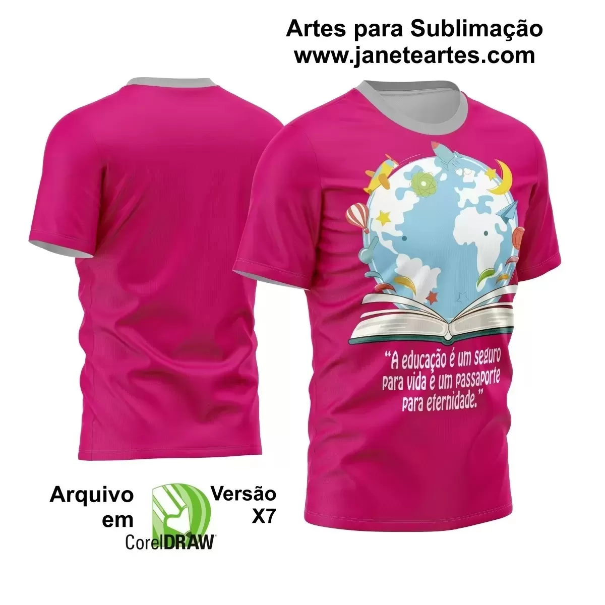 Template Camisa Profissão - Professora 2024