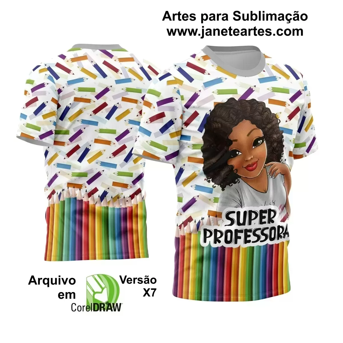 Template Camisa Profissão - Professora 2024