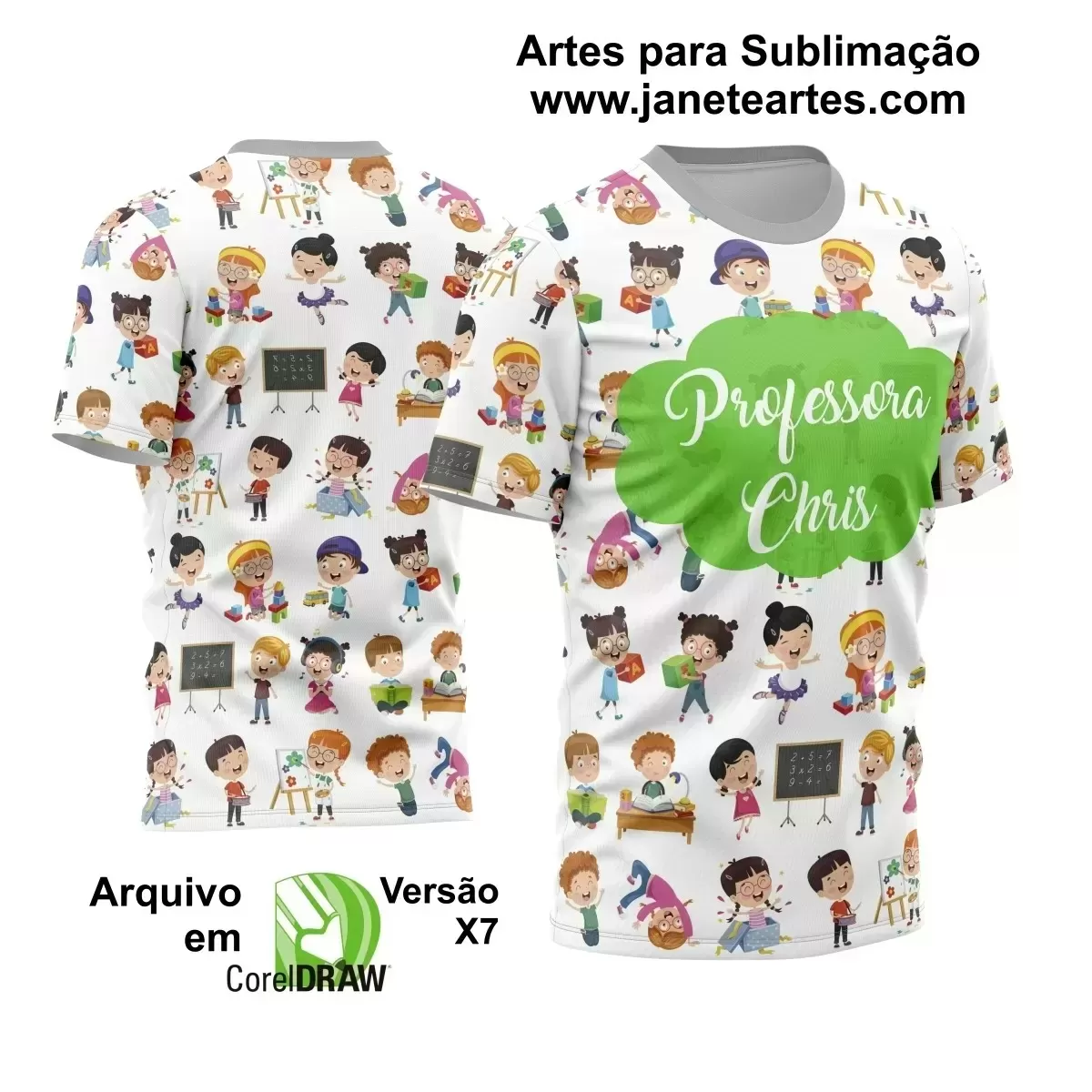 Template Camisa Profissão - Professora 2024