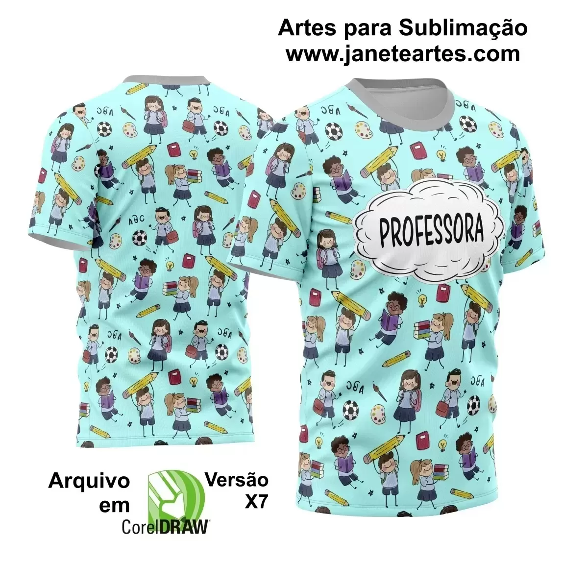 Template Camisa Profissão - Professora 2024