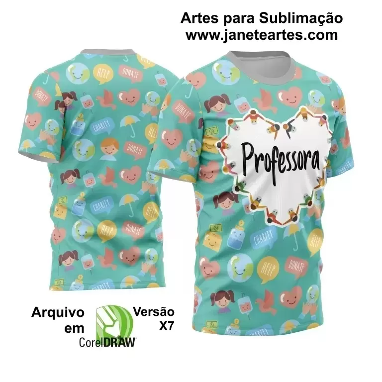 Template Camisa Profissão - Professora 2024