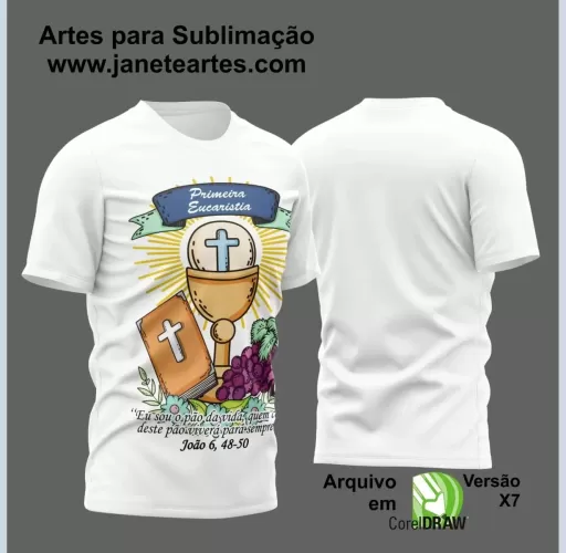  Arte Estampa - Camisa Religião - Eucaristia - 2024 - 2025