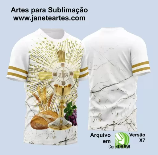  Arte Estampa - Camisa Religião - Eucaristia - 2024 - 2025