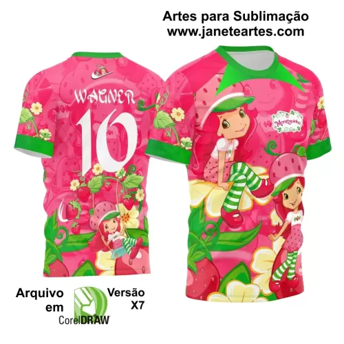  Arte Estampa Camisa Rosa Interclasse - Jogos Internos 2024 - Moranguinho