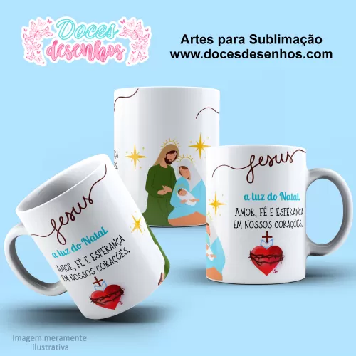  Arte Estampa Caneca - Sublimação - Natalina - 2024 - 2025 