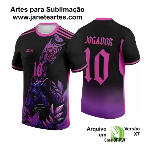  Arte Vetor - Camisa de Interclasse Preta - Pantera - 2024 - 2025