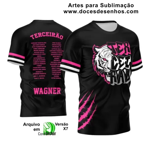  Estampa Para Camiseta Escolar – Arte Vetor - Uniforme Concluintes 2025 – Terceirão: Estilo Tigre