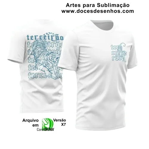  Estampa Para Camiseta Escolar – Arte Vetor - Uniforme Concluintes 2025 – Terceirão: Estilo Tigre