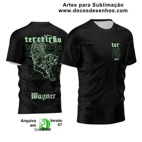  Estampa Para Camiseta Escolar – Arte Vetor - Uniforme Concluintes 2025 – Terceirão: Estilo Tigre