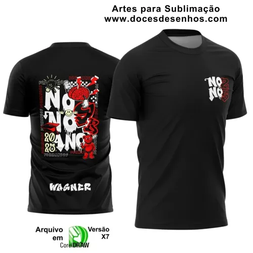  Estampa para Camiseta Escolar – Arte Vetor - Uniforme Concluintes 2025 – Formandos 9º Ano: Estilo Cérebro