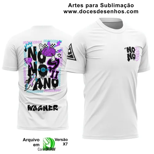  Estampa para Camiseta Escolar – Arte Vetor - Uniforme Concluintes 2025 – Formandos 9º Ano: Estilo Cérebro