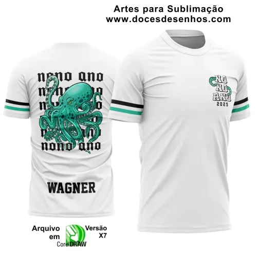  Estampa para Camiseta Escolar – Arte Vetor - Uniforme Concluintes 2025 – Formandos 9º Ano: Estilo Polvo