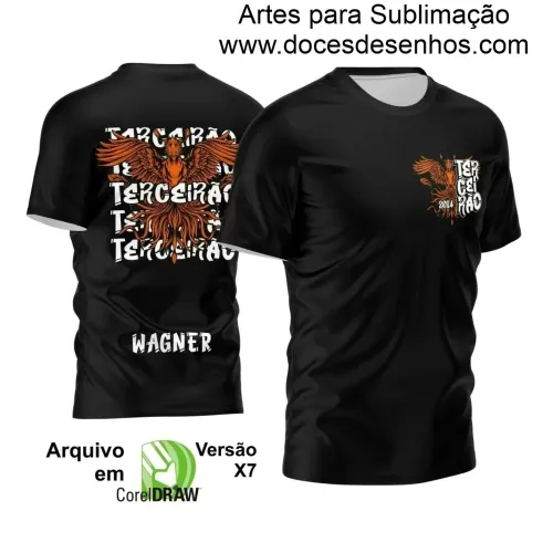  Estampa para Camiseta Escolar – Arte Vetor - Uniforme Concluintes 2025 – Terceirão: Estilo Fênix