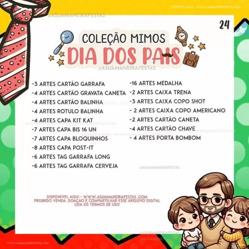  Mimos – Dia dos Pais 2024 - Kit Digital - A Sua Maneira Festas