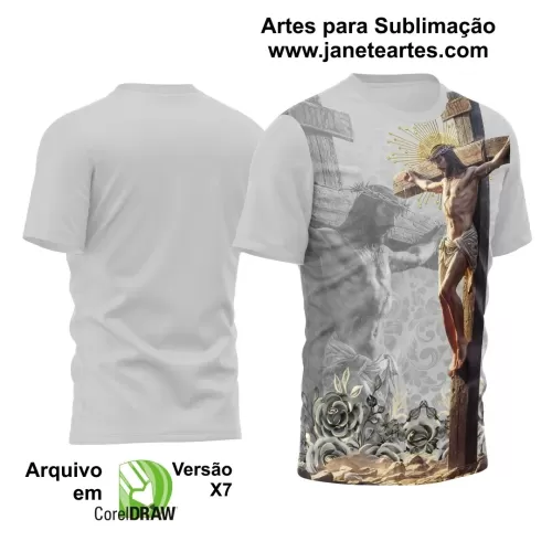  Template Camisa Branca Religião 2024 - Bom Jesus