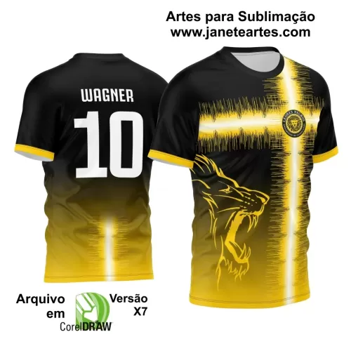  Template Camisa Preta e Dourada Interclasse 2024 - Jogos Internos 2024 - Leão