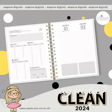 Agenda Clean A5 – 2024 – Mimos Personalizados