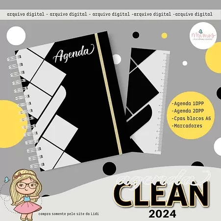 Agenda Clean A5 – 2024 – Mimos Personalizados