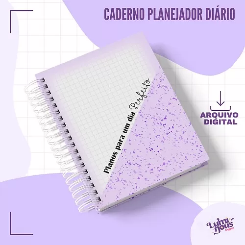 Arquivo Digital – Caderno Planejador Diário A5 – Luminous Paper (Arquivo Digital)