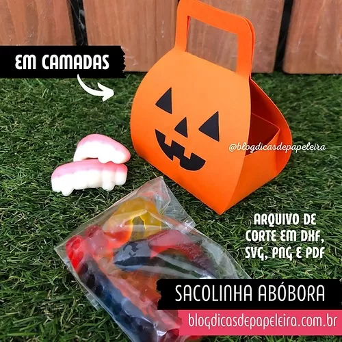 Arquivos De Corte – Sacolinha Abóbora Halloween – Dicas De Papelaria