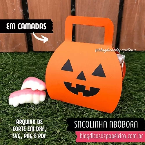 Arquivos De Corte – Sacolinha Abóbora Halloween – Dicas De Papelaria