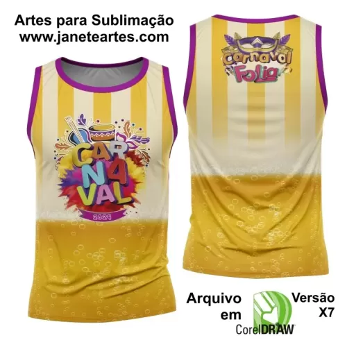 Arte Camisa Bloco Abadá Sublimação Carnaval 2024 - Modelo 113