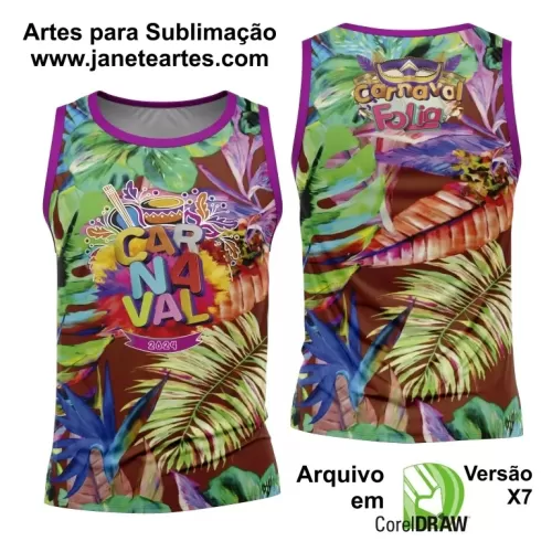 Arte Camisa Bloco Abadá Sublimação Carnaval 2024 - Modelo 117