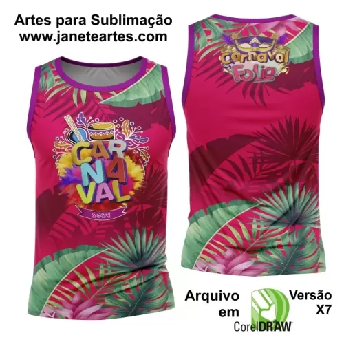 Arte Camisa Bloco Abadá Sublimação Carnaval 2024 - Modelo 124