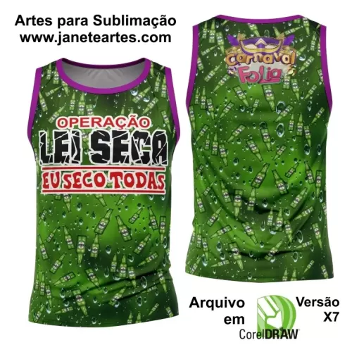 Arte Camisa Bloco Abadá Sublimação Carnaval 2024 - Modelo 127