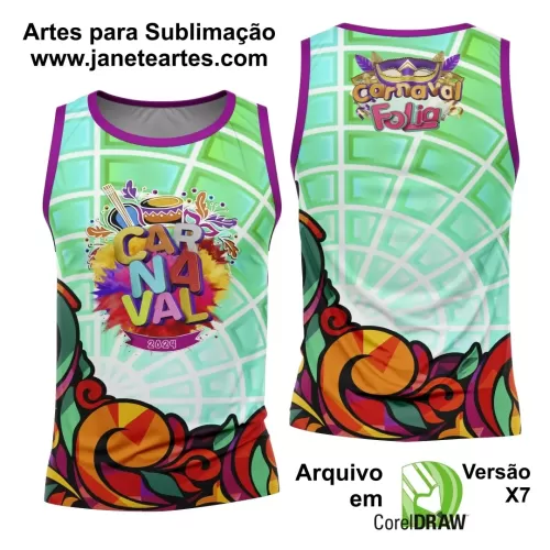 Arte Camisa Bloco Abadá Sublimação Carnaval 2024 - Modelo 23