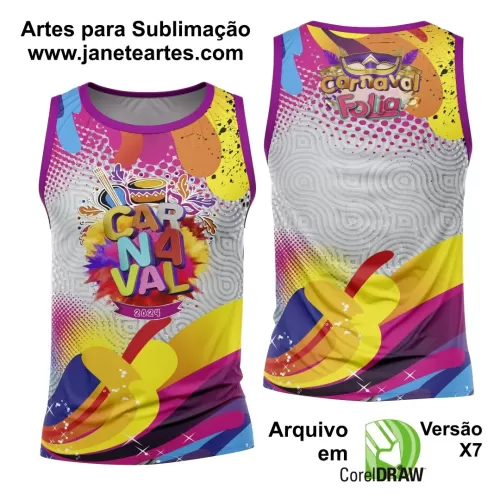 Arte Camisa Bloco Abadá Sublimação Carnaval 2024 - Modelo 24