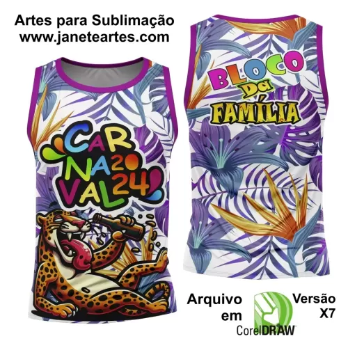 Arte Camisa Bloco Abadá Sublimação Carnaval 2024 - Modelo 69