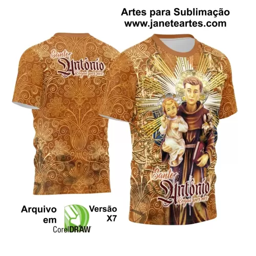 Arte Camisa Vetor Religião 2024 - Santo Antônio